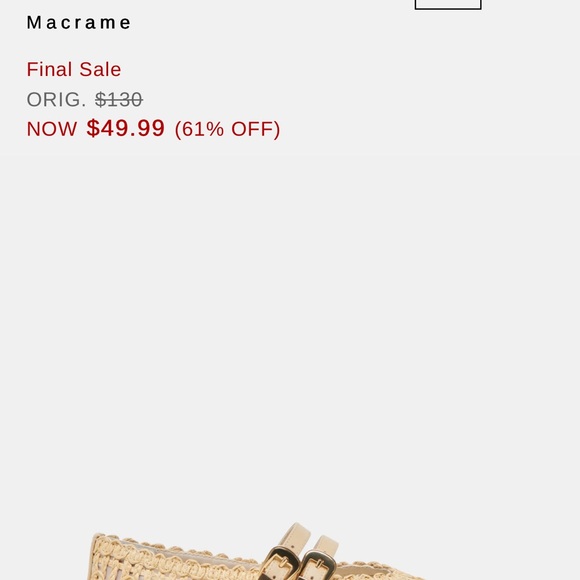 Dolce Vita Women's Tan Crochet Flats - Picture 3 of 5